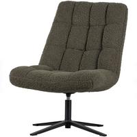 Sessel Job Dunkelgrün B: 70 cm - Dunkelgrün/Schwarz, Design, Textil/Metall (70/101/85cm) - Livetastic