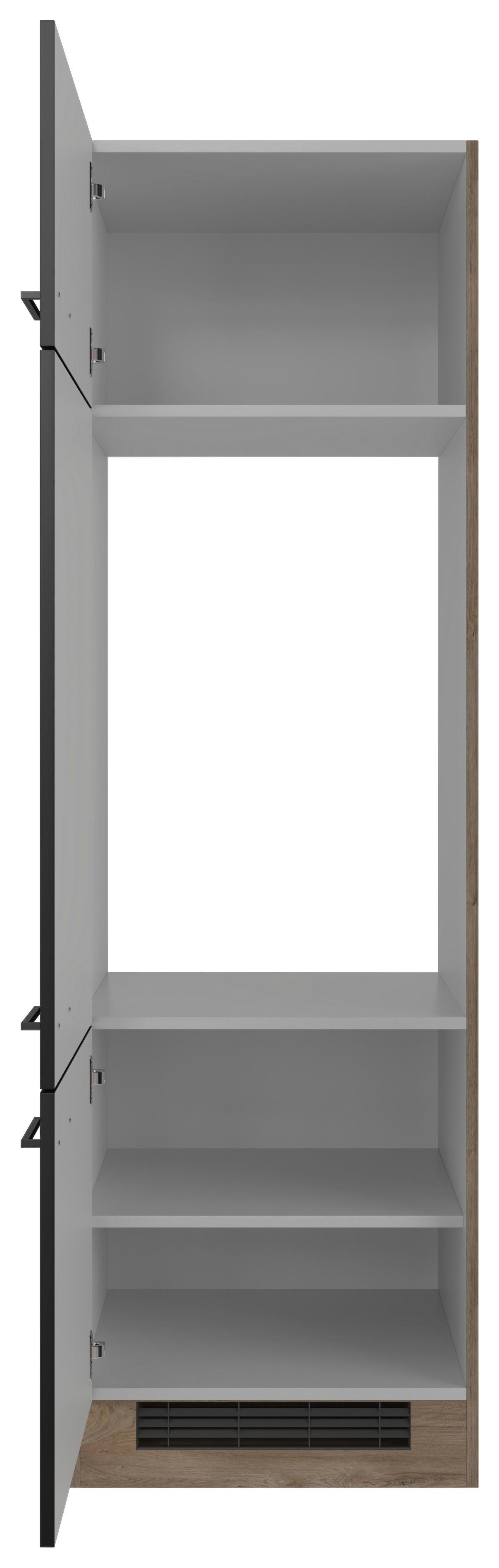 Omara Za Vgradno Napravo Capri, Črna, Hrast - črna/barve hrasta, Konvencionalno, kovina/leseni material (60/200/57cm) - FlexWell