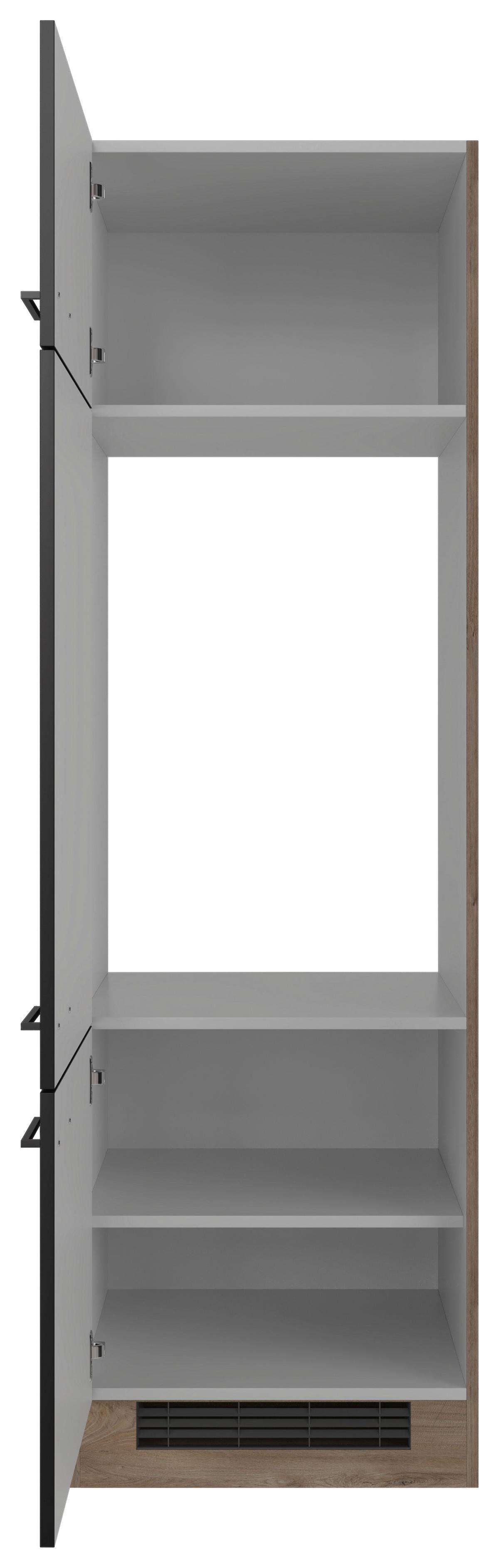 Omara Za Vgradno Napravo Capri, Črna, Hrast - črna/barve hrasta, Konvencionalno, kovina/leseni material (60/200/57cm) - FlexWell