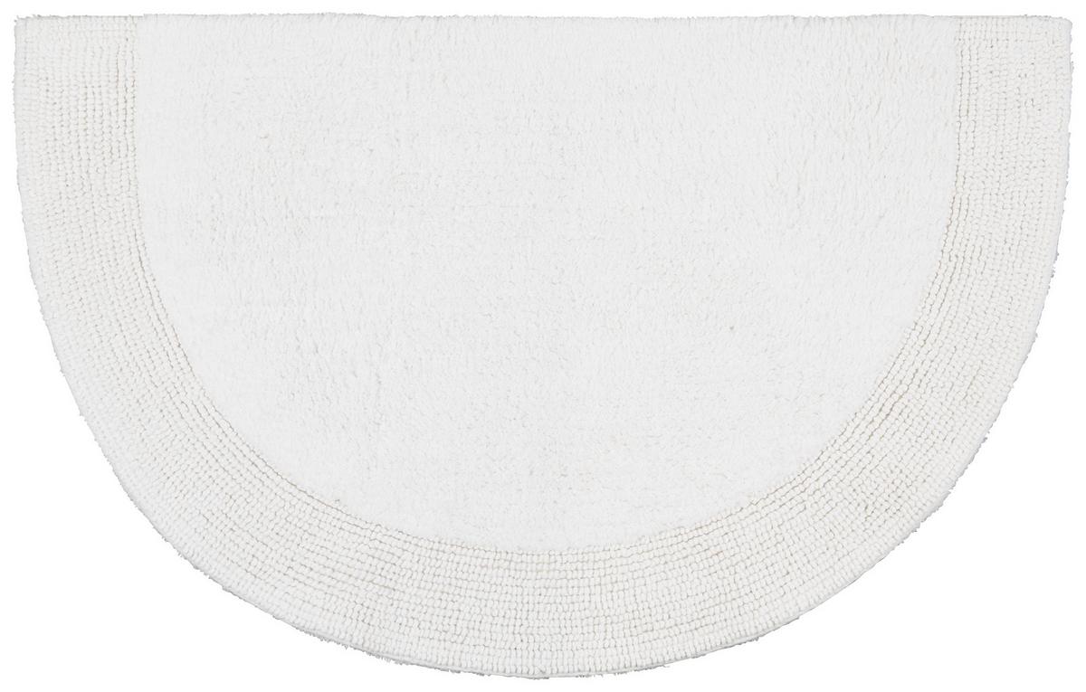 Badematte Karen in Weiss ca. 50x80cm - Weiss, Konventionell, Textil (50/80cm) - Premium Living