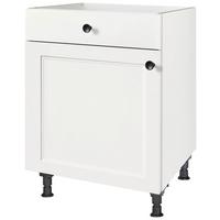 Kochfeldumbauschrank Cascada Weiß - Schwarz/Weiß, MODERN, Holzwerkstoff/Metall (60/87/56cm) - Nobilia