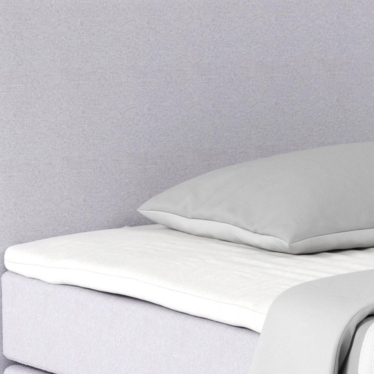Boxspring Krevet Nero - sivo-bijela/svijetlo siva, Konvencionalno, tekstil/metal (140/200cm) - Best Price