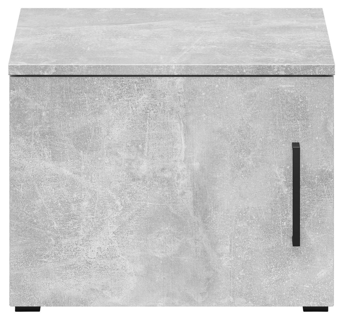 Aufsatzschrank Multistauraum Betonoptik - Schwarz/Grau, MODERN, Holzwerkstoff/Kunststoff (45/35/40cm) - Mömax