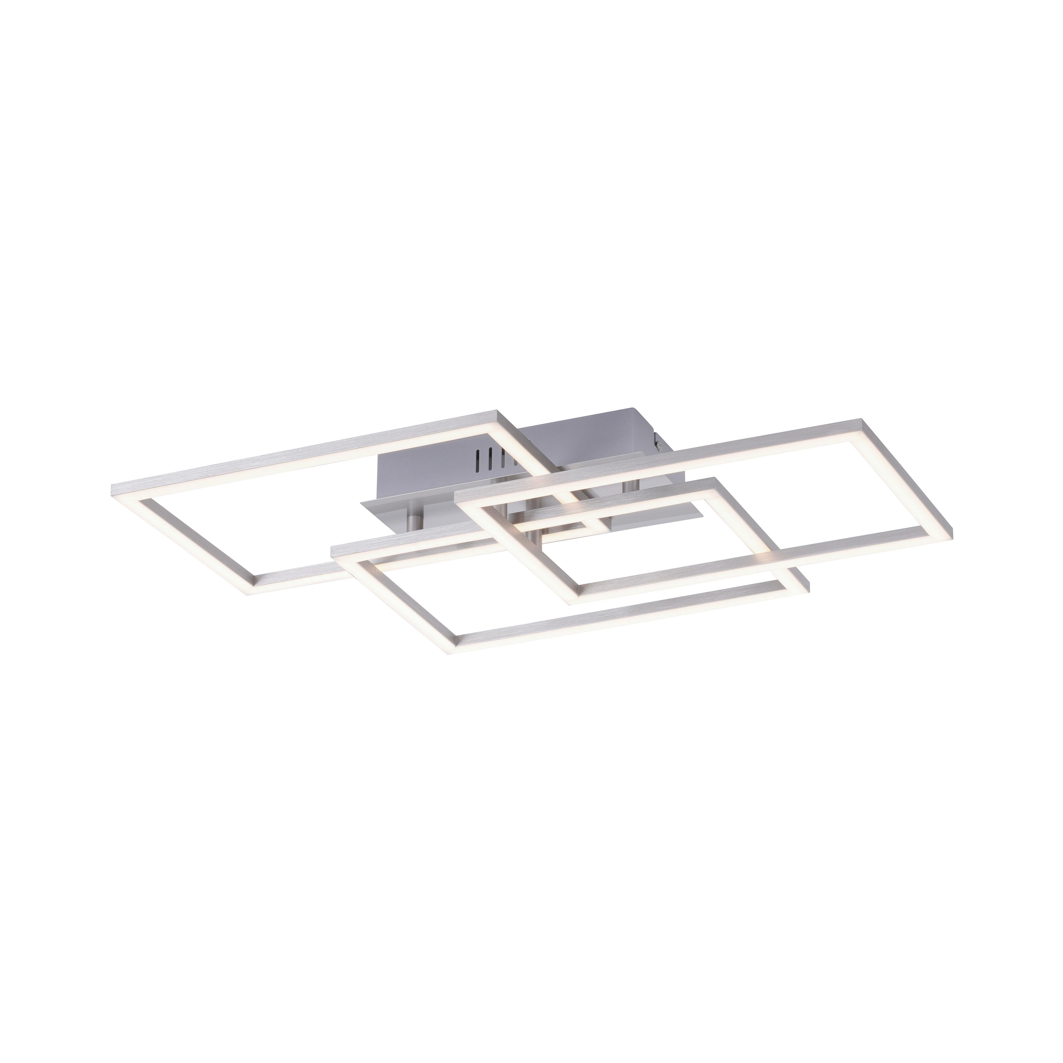 LED-Deckenleuchte Iven max. 31 Watt - Alufarben, Design, Kunststoff/Metall (54/33,5/7,5cm)