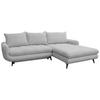 Coltar WAVE - gri deschis, Modern, lemn/metal (266/189cm) - Modern Living