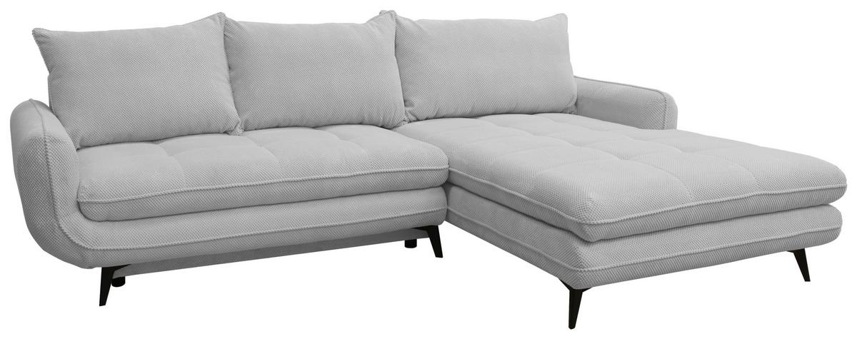 Kutna Garnitura Wave - svijetlo siva/crna, Moderno, drvo/metal (266/189cm) - Modern Living