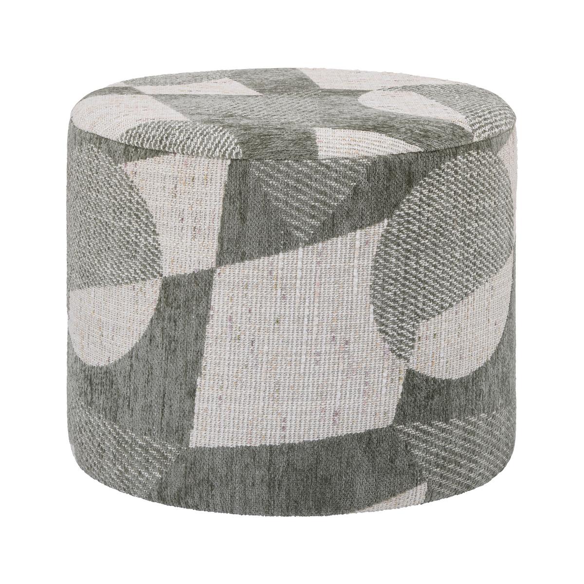 Hocker Marlon Graugrün - Weiß/Graugrün, LIFESTYLE, Holzwerkstoff/Textil (50/40/50cm) - Premium Living