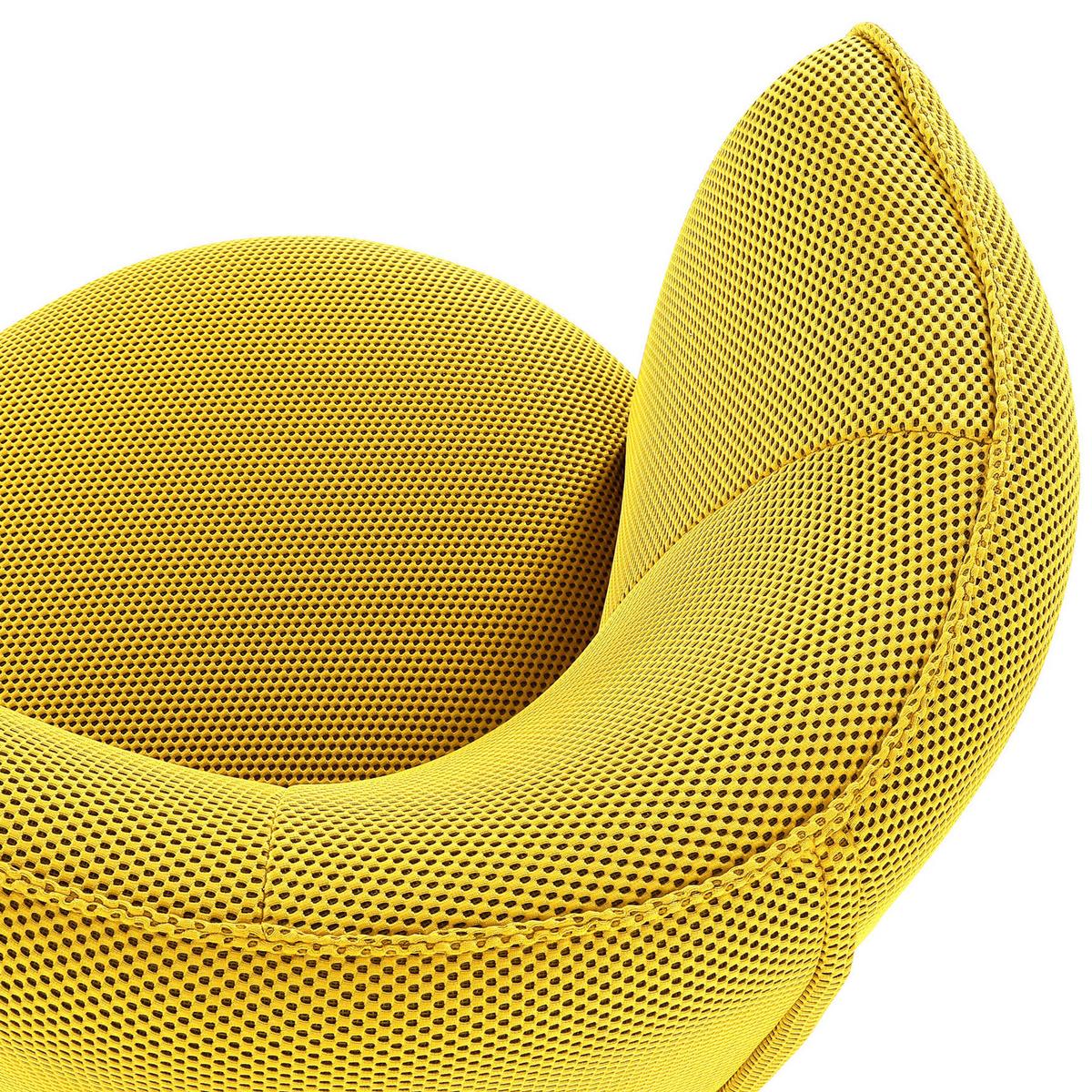 Drehsessel Jasima Mesh Hellgelb - Gelb, MODERN, Textil/Metall (77/81/85cm) - Mömax