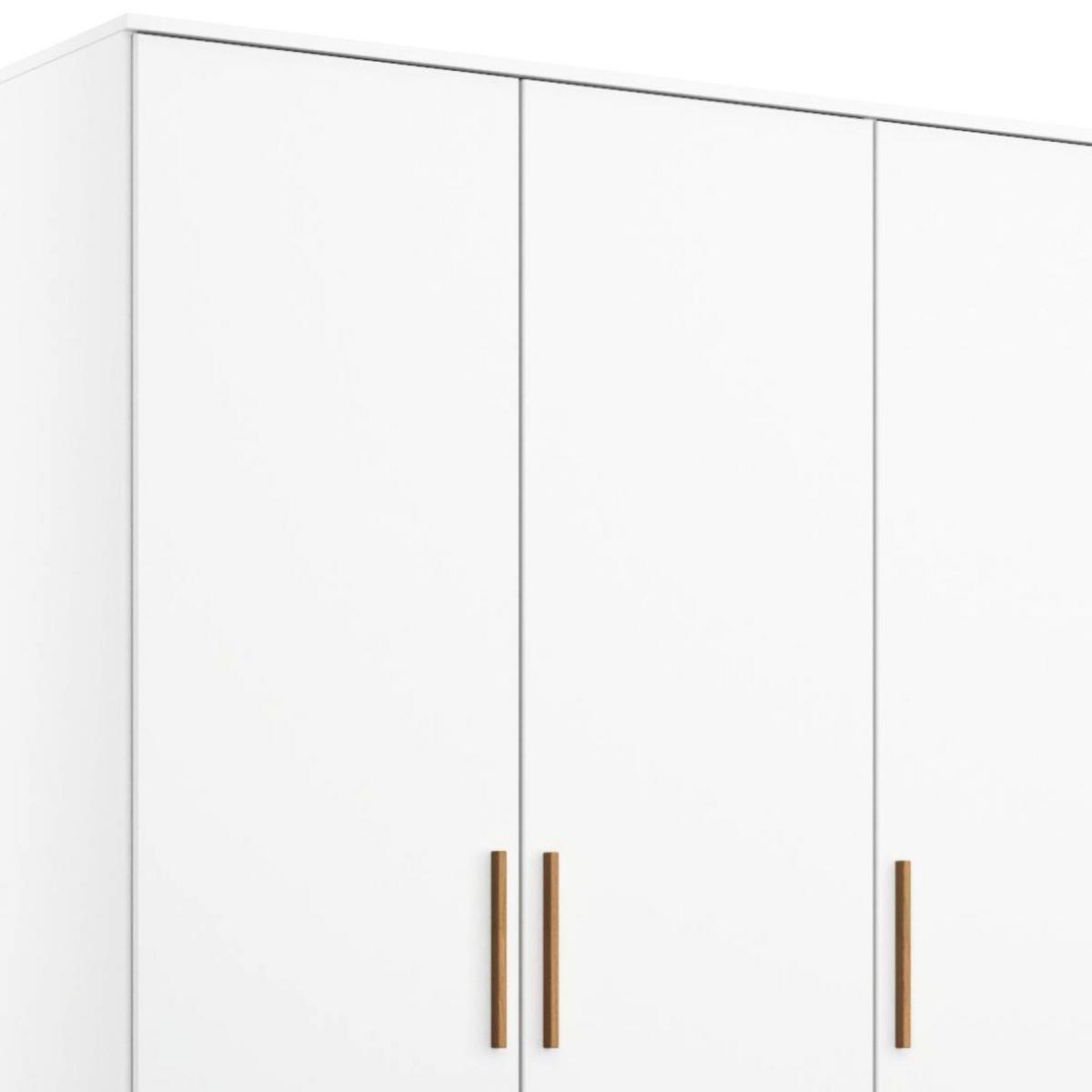 DULAP USI ROTATIVE CARLSSON - alb, Basics, material pe bază de lemn (136/203/53cm) - Modern Living