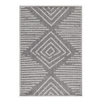 Flachwebeteppich Aruba Grau ca. 140x200cm - Grau, Design, Textil (140/200cm) - Novel