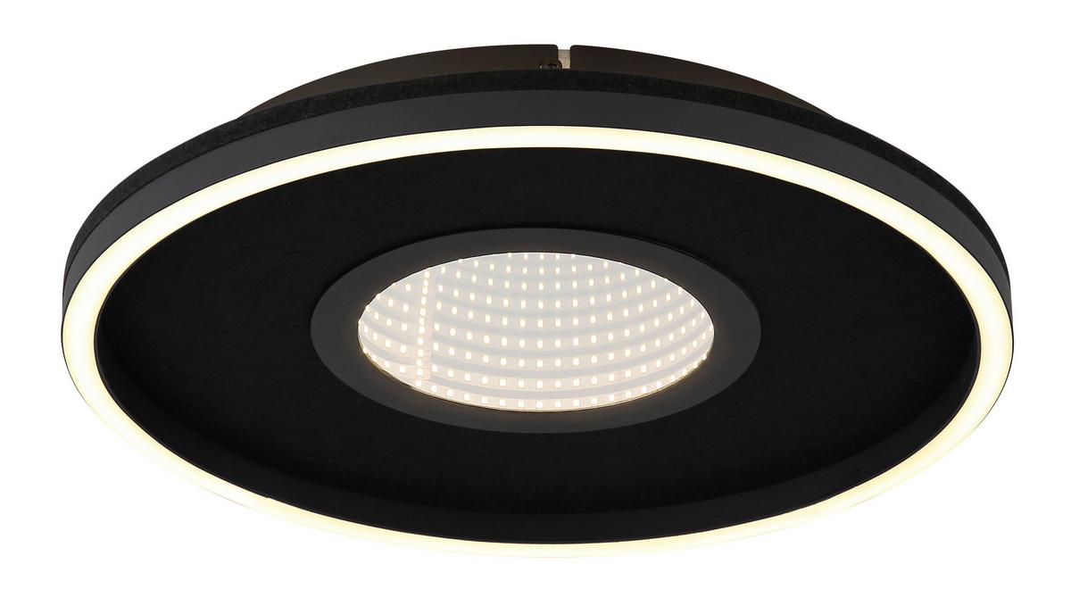 LED-DECKENLEUCHTE 48561-40 EMORY - Weiss/Transparent, Design, Kunststoff/Textil (39,7/6,3cm) - Globo