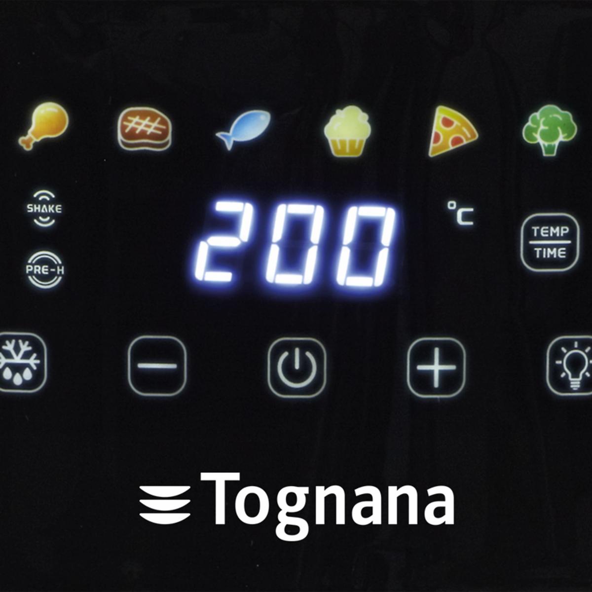 Forrólevegős Fritőz Iridea - Pezsgő/fekete, fém (37,5/38,5/36cm) - Tognana