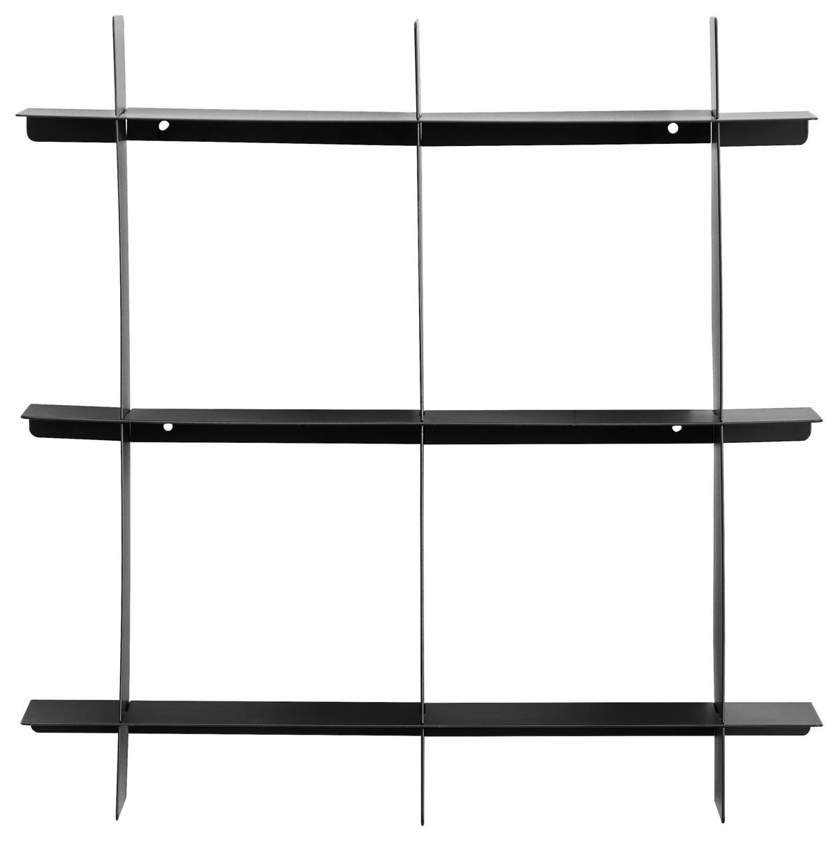 REGAŁ ŚCIENNY CHRIS - czarny, Basics, metal (40/40/15cm) - Landscape