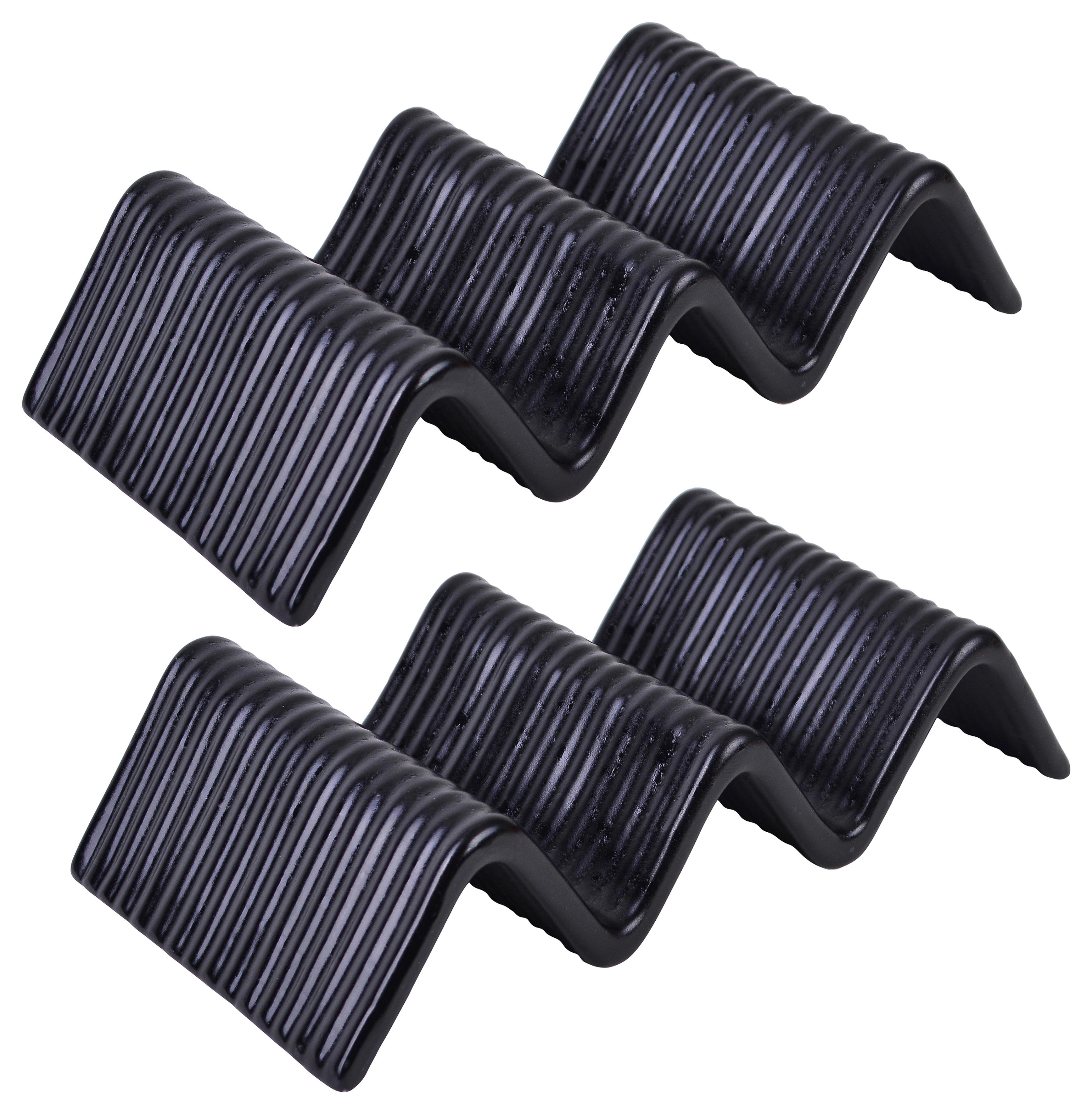 Set Podstavkov Street Taco Stand, 2-Delni - črna, Basics, keramika (22/10,5cm) - Creatable