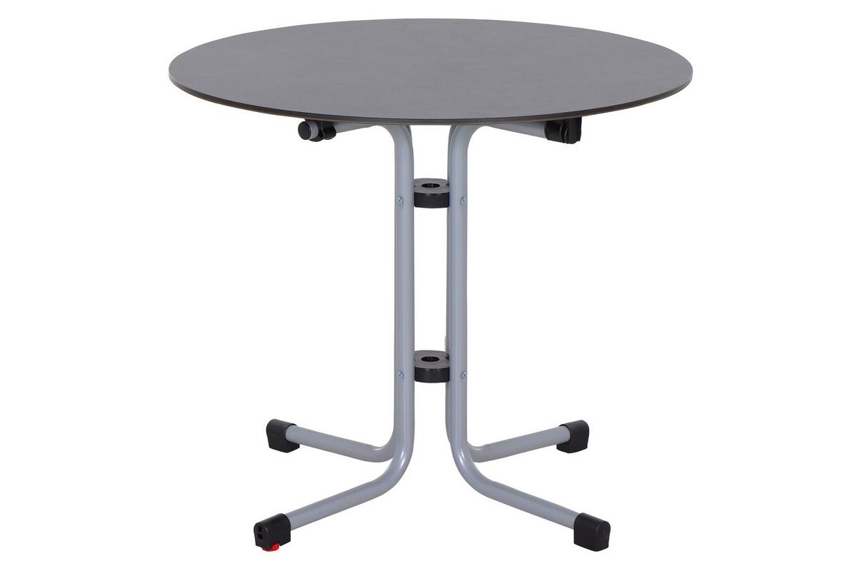 GARTENKLAPPTISCH K95705 - Anthrazit/Silberfarben, KONVENTIONELL, Holz/Kunststoff (80/71cm) - Siena Garden