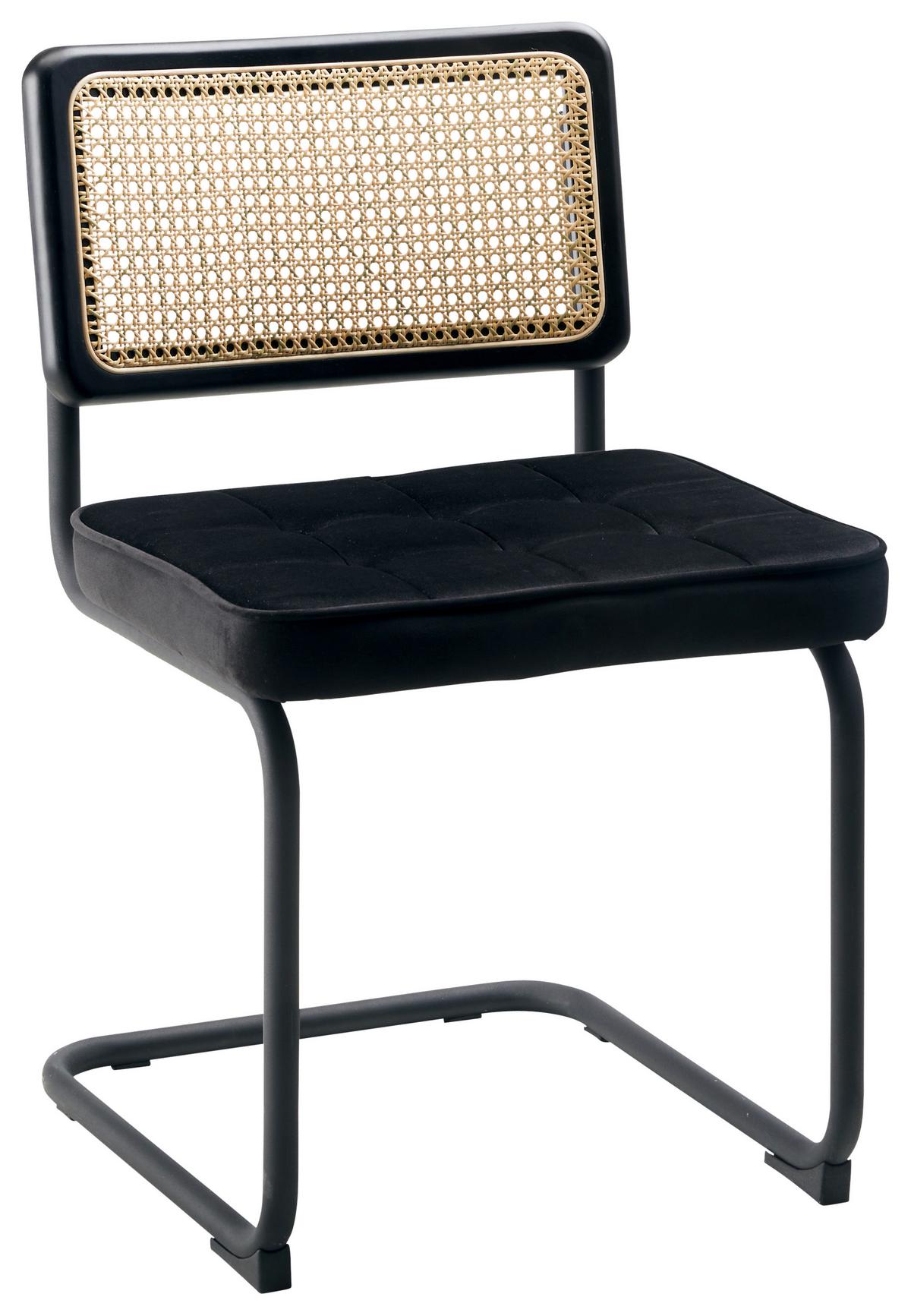 KRZESŁO MAXIM -TREND- - kolor naturalny/czarny, Modern, metal/drewno (51/82/55cm) - Mömax