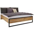 Postelja 180x200 Cm Alabama - hrast/rjava, Romantika, kovina/tekstil (210/189/93cm) - Premium Living Postelja 180x200 Cm Alabama - hrast/rjava, Romantika, kovina/tekstil (210/189/93cm) - Premium Living