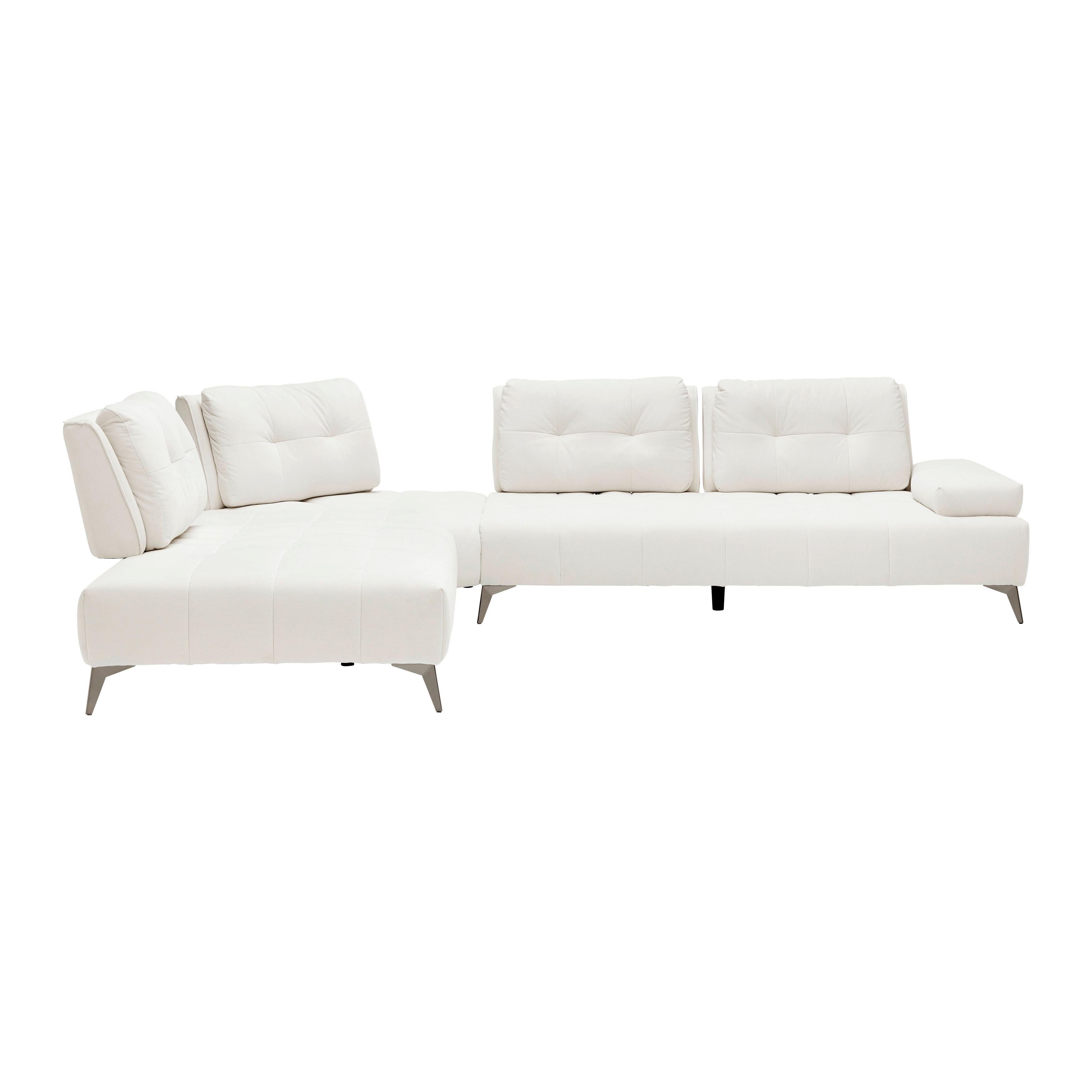 Sedežna Garnitura Estella - temno siva/krem barve, Moderno, kovina/tekstil (326/85/270cm) - Bessagi Home