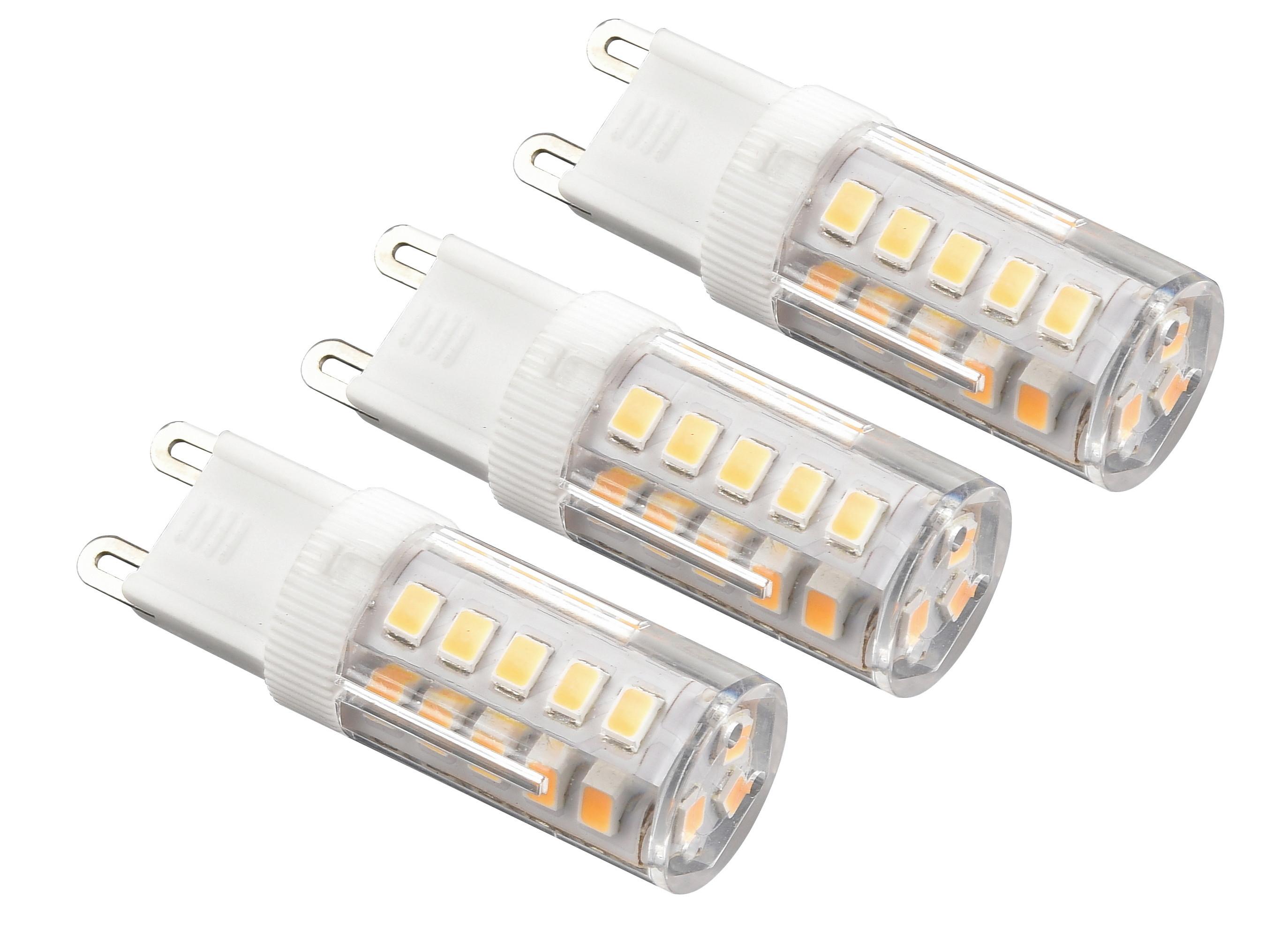 LED-Leuchtmittel Damian max. 4,5 Watt - Transparent/Weiß, KONVENTIONELL, Kunststoff (1,5/5,7cm) - Modern Living