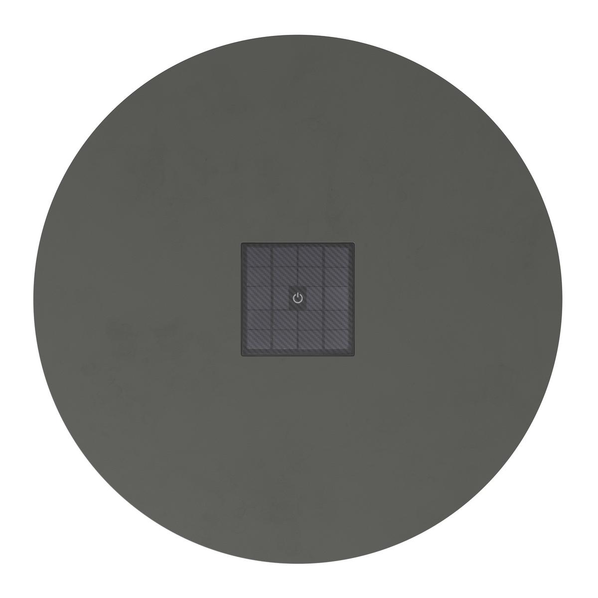 Gartenbeistelltisch Ruffy Schwarz Solar - Schwarz, MODERN, Kunststoff/Metall (55/48/55cm) - Bessagi Garden