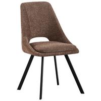 KRZESŁO CINDY - czarny/brązowy, Modern, metal/drewno (46/85,5/58cm) - MID.YOU
