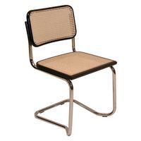 KRZESŁO NA PŁOZIE SKAGEN - kolor naturalny/czarny, Konventionell, metal/drewno (52/81/59cm) - Livetastic
