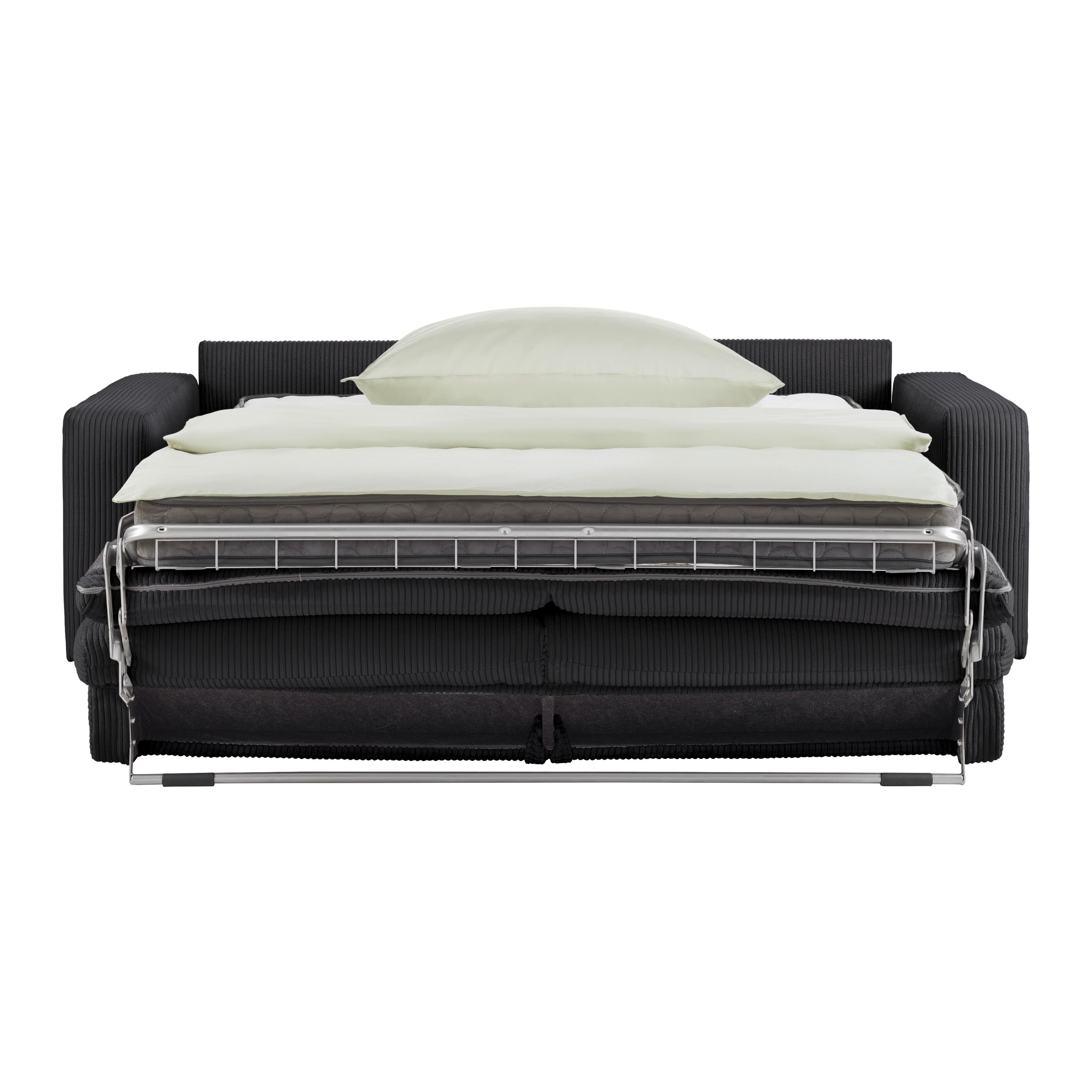 BÄDDSOFFA AGNETA -BASED- - svart, Modern, trä/textil (200/83/97cm) - Based