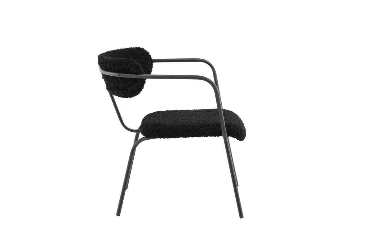 SESSEL DUFFY - Schwarz, Design, Textil/Metall (68/69/67cm) - Livetastic