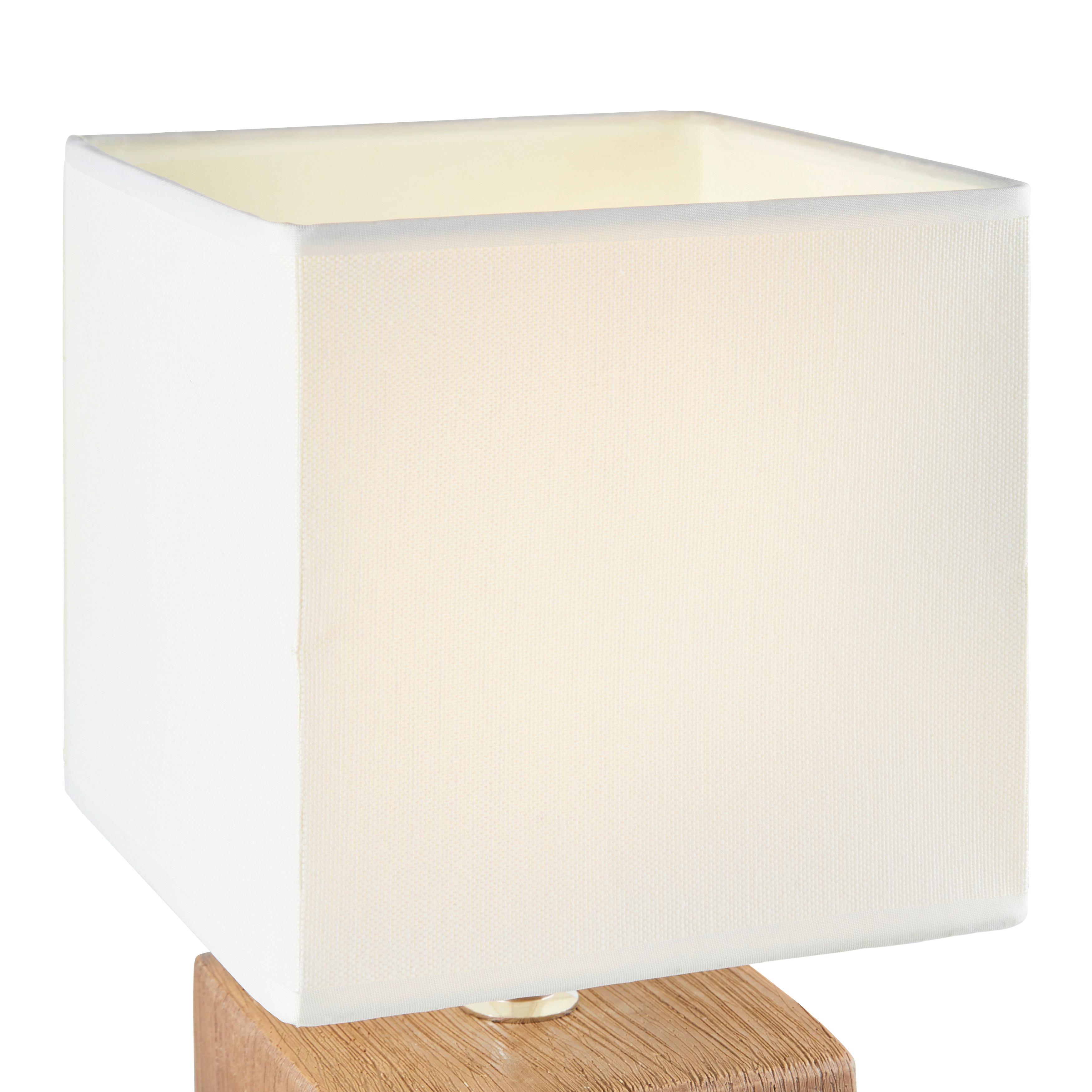 BORDSLAMPA WANDA - beige/mörkbrun, Modern, textil/keramik (15,5/28,5cm) - Mömax