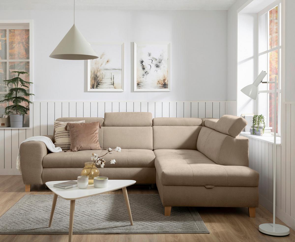 Kutna Garnitura Lugo - sivo-bež, Moderno, drvo/metal (266/98/205cm) - Modern Living