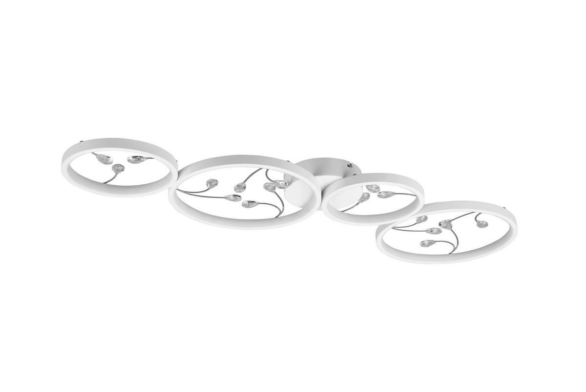 Deckenleuchte Groovy Weiß max. 37 Watt - Weiß, Design, Metall (95,5/40/6,5cm) - Trio Leuchten