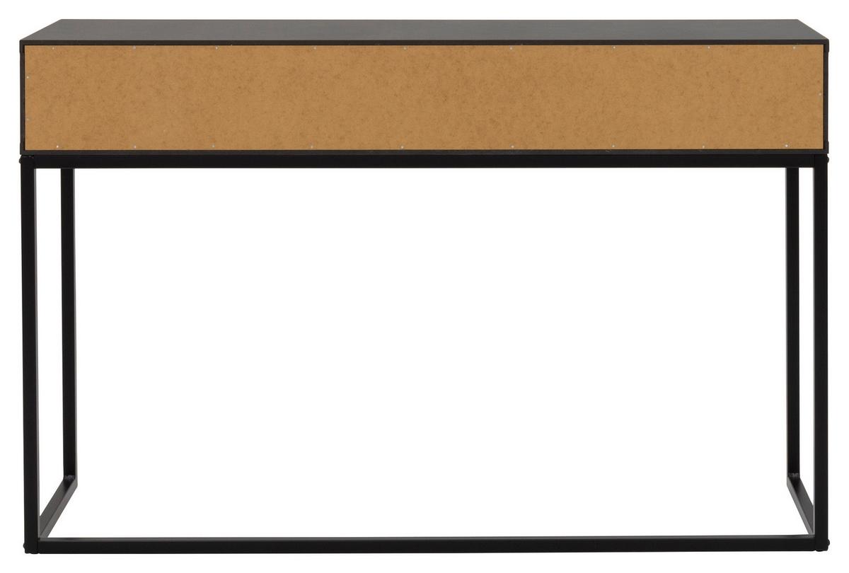 STÓŁ KONSOLA LIPP - czarny, Design, materiał drewnopochodny/metal (118/36/76cm)