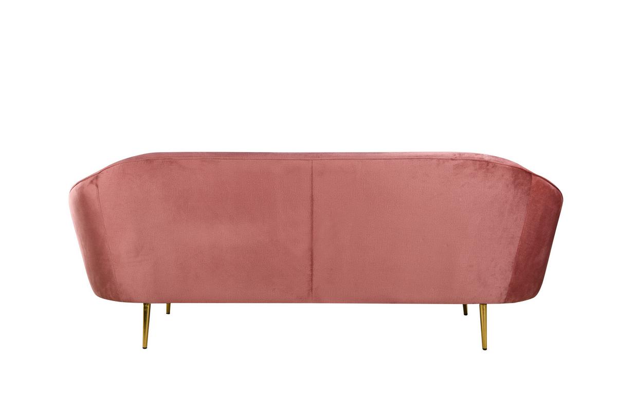 Sofa Olivia - zlatne boje/prljavo ružičasta, Moderno, drvo/metal (211/82/88cm) - Mömax