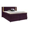 Boxspring Krevet Minola Gold - šljiva/crna, Konvencionalno, tekstil/plastika (180/200cm) - Premium Living