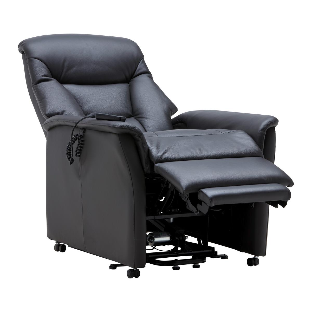 Relaxsessel Comfort in Anthrazit - Anthrazit, MODERN, Leder (80/110/86cm) - Premium Living