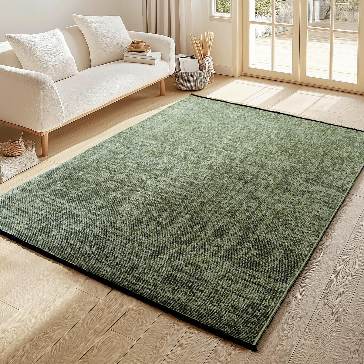 Ravno Tkana Preproga Space, Zelena, 200x290cm - zelena, Basics, tekstil (200/290cm) - Novel