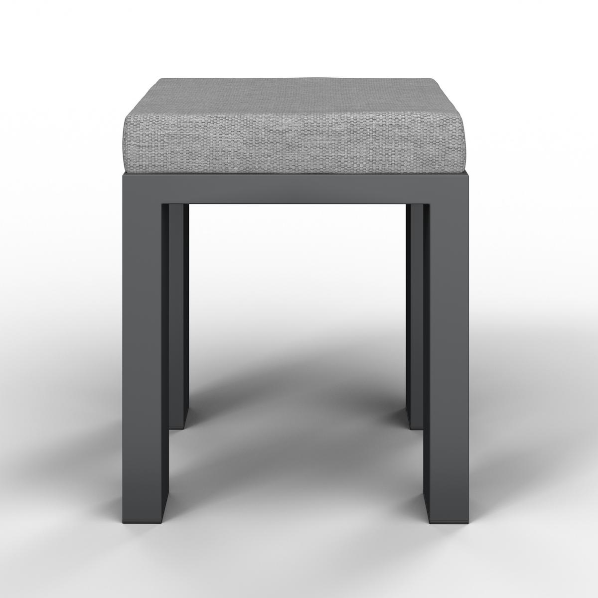 KOMPLET STOŁOWY NA TARAS MELINA - kolor naturalny/jasnoszary, Modern, metal/drewno (272/79/84cm) - Bessagi Garden