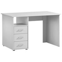 Schreibtisch Niels Weiß ca. 70x115,8x74cm - Silberfarben/Weiß, MODERN, Holzwerkstoff/Metall (70/115,8/74cm) - MID.YOU