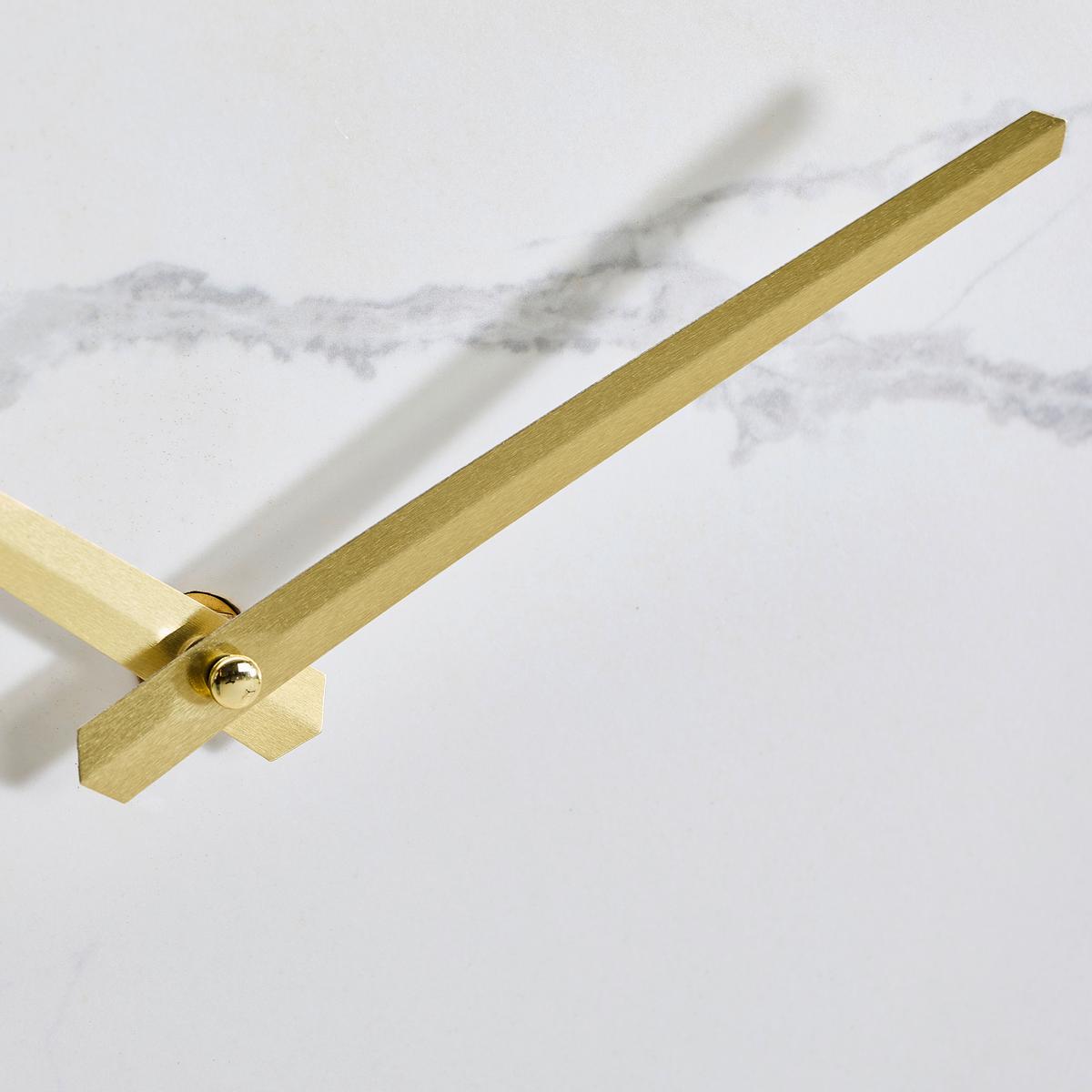 ZEGAR ŚCIENNY ELLI - biały, Lifestyle, kamień/materiał drewnopochodny (40/40/3,1cm) - Xora