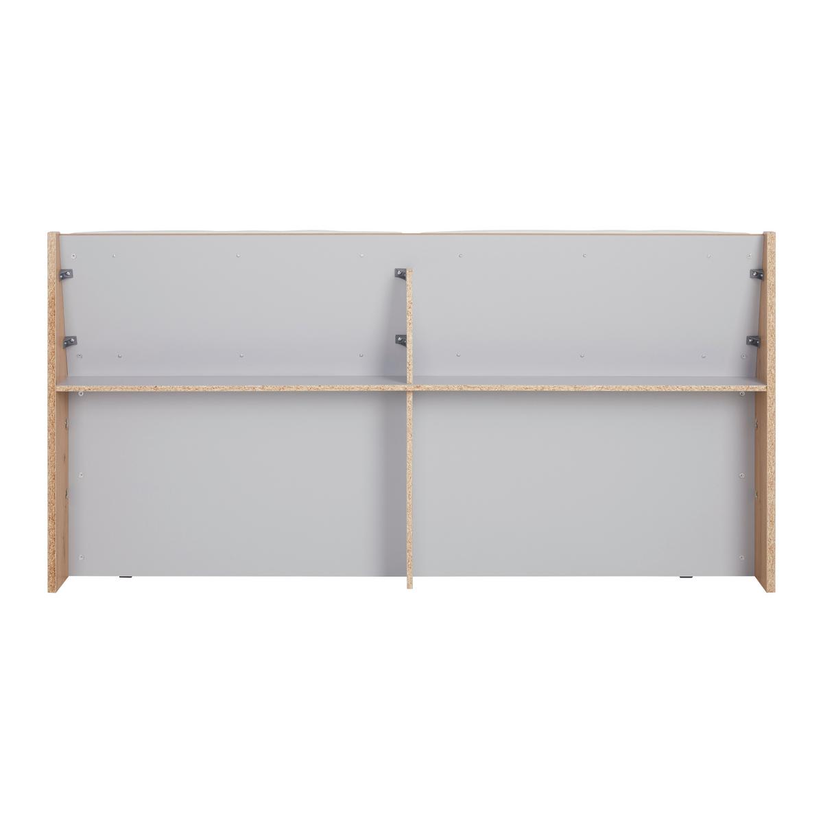Bett in Eichefarben ca. 180x200cm - Weiss/Eiche Artisan, Konventionell, Holzwerkstoff/Kunststoff (186,4/95,5/221,8cm) - Mömax