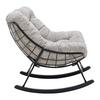 GUNGFÅTÖLJ CLOUD - svart/cremefärgad, Modern, metall/trä (96/88/103cm) - Mömax