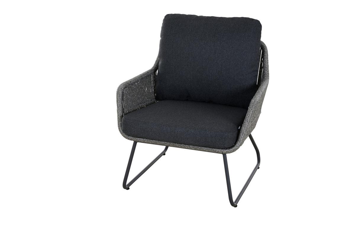 Loungegarnitur Kansas Grau - Grau, Basics, Kunststoff/Textil (145/76/73,5cm) - Siena Garden
