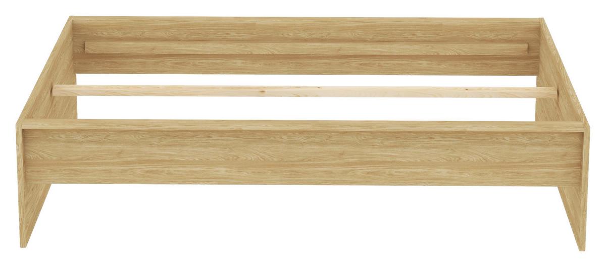Bettrahmen Unit 140 in Eichefarben - Eichefarben, KONVENTIONELL, Holzwerkstoff (140/200cm) - Based