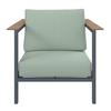 ENSEMBLE LOUNGE CHIARA - vert clair/couleur naturelle, MODERN, métal/matière synthétique (164/68/94cm) - Bessagi Garden