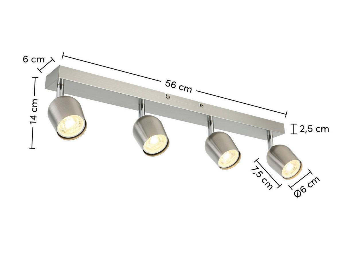 Reflektor Ernestine - barve kroma/barve niklja, Romantika, kovina/umetna masa (56/7,5/14cm) - Mömax