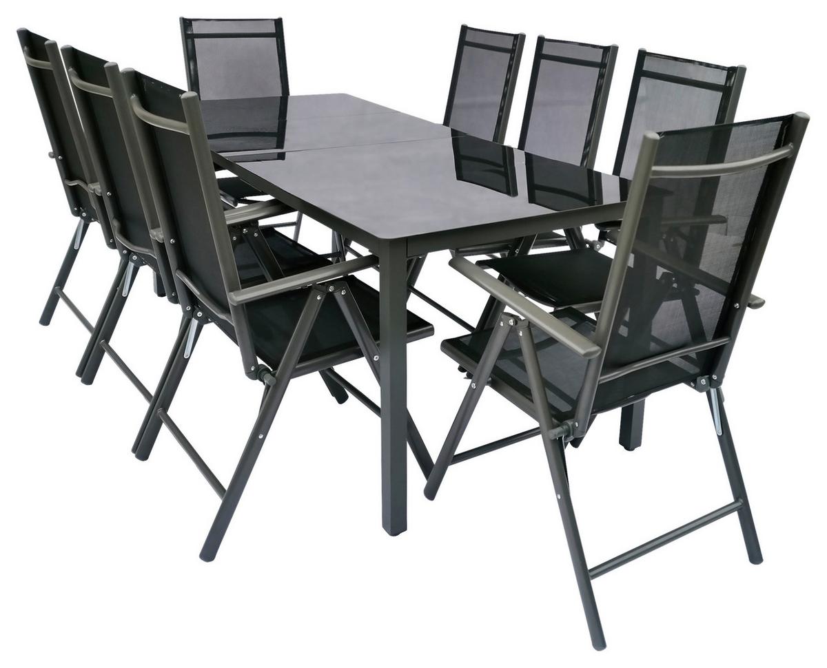 Vrtni Set Kalia, Črna, 9-Delno - črna/antracit, Basics, kovina - Gardenson
