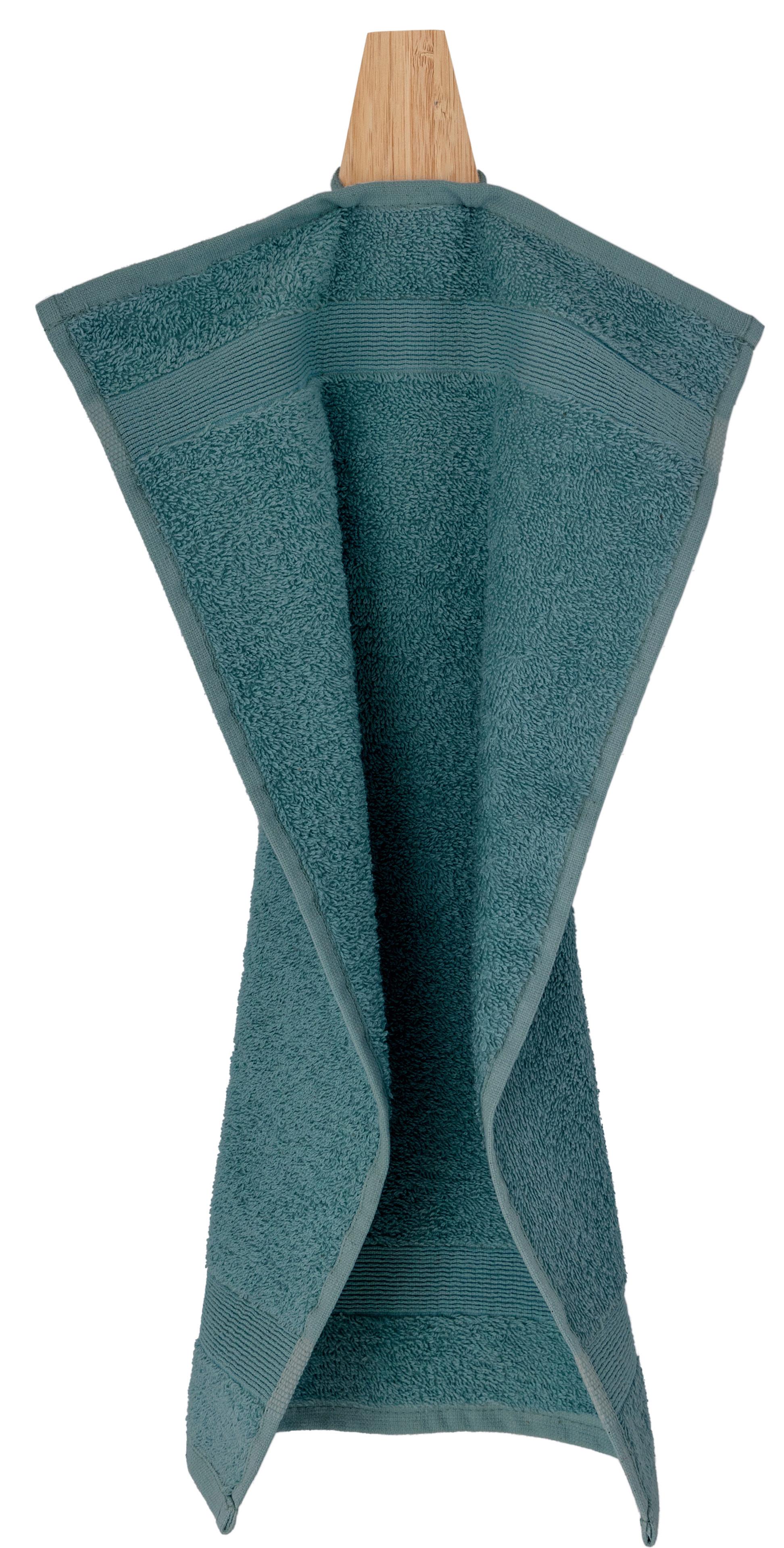 Handtuch Silke Mintgrün ca. 50x100cm - Mintgrün, Textil (50/100cm)