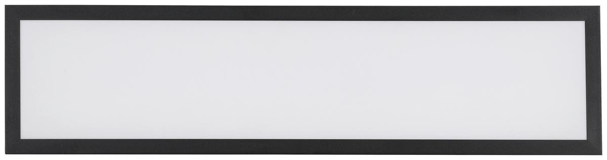 LED-Deckenleuchte Juo Schwarz/Weiß max. 18 Watt - Schwarz/Weiß, MODERN, Kunststoff/Metall (80/20/6,5cm) - Mömax