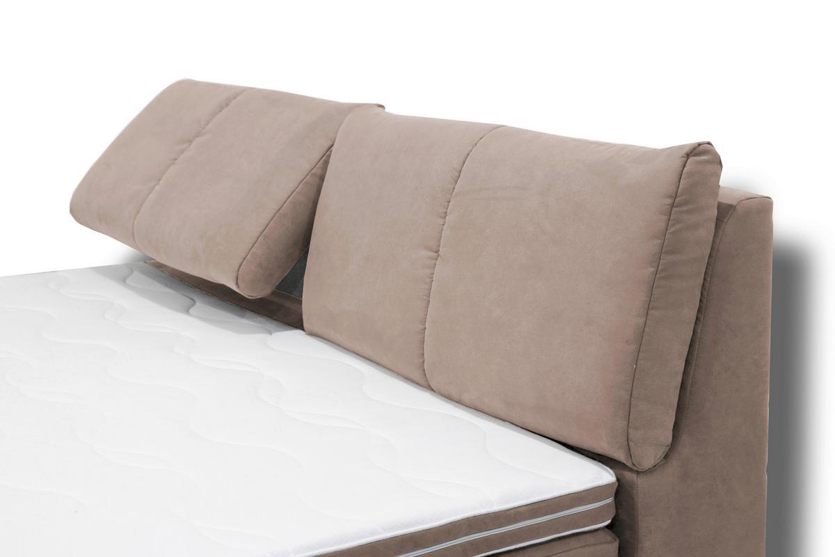 Boxspringbett Tabea Beige ca. 180x200cm - Beige/Alufarben, KONVENTIONELL, Karton/Naturmaterialien (180/200cm) - Mömax