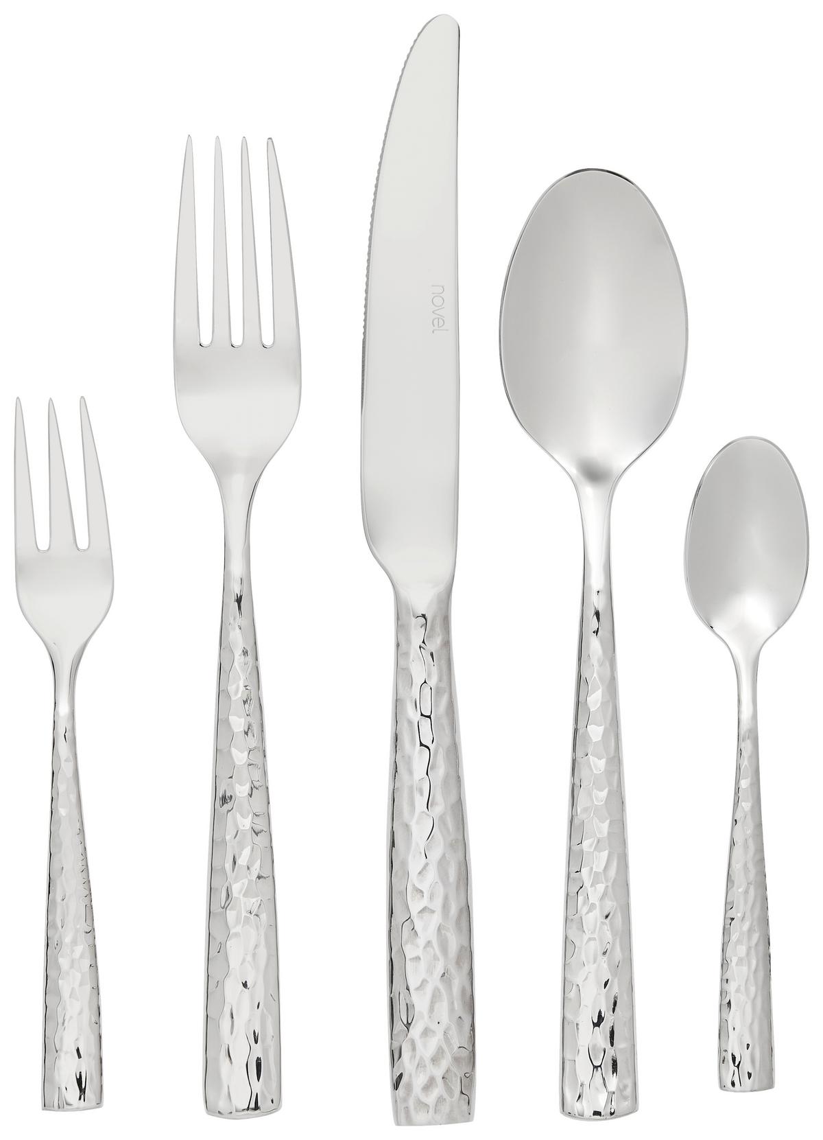 ZESTAW SZTUĆCÓW CRAFTED - kolor stalowy, Konventionell, metal - Novel